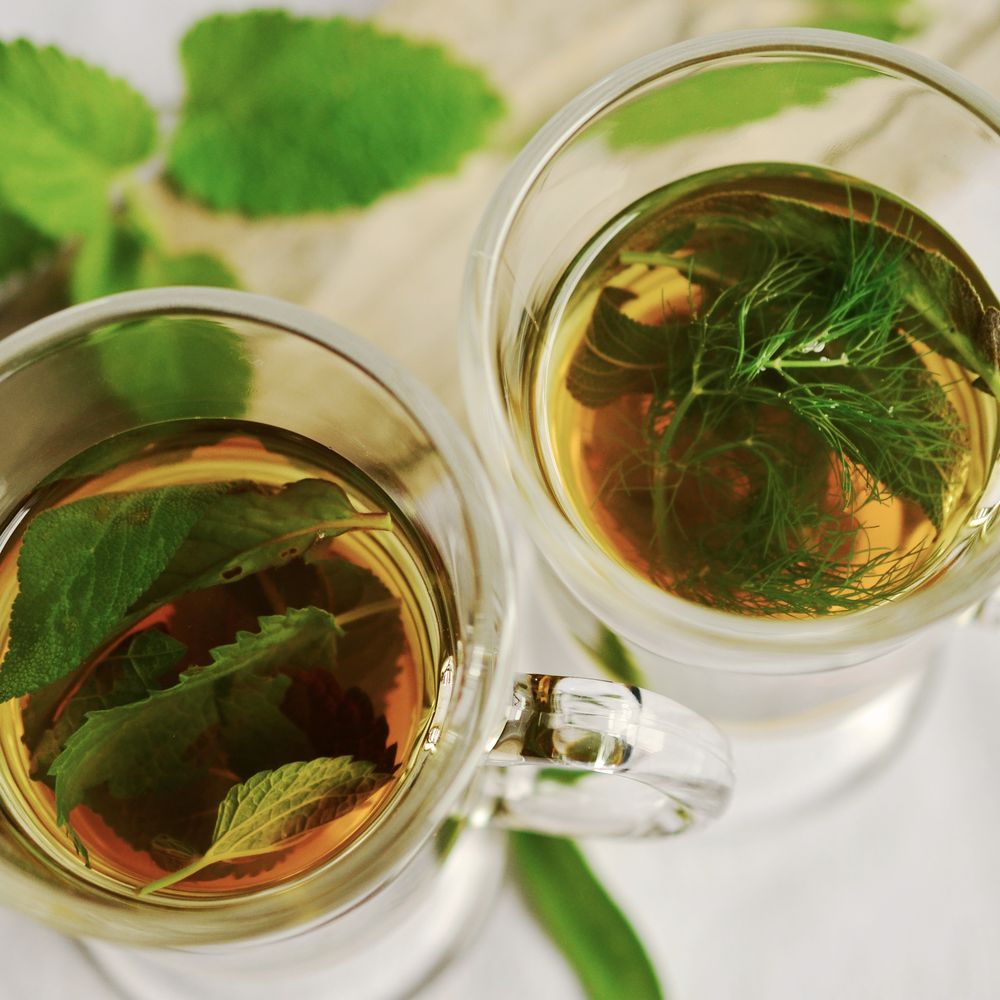 Fresh mint tea, after every treatment